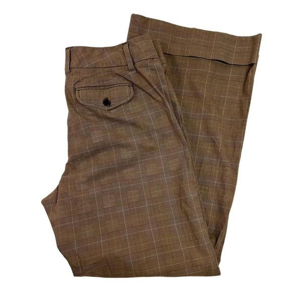 Y2K PLAID PANTS BELL BOTTOM FLARES BLOKETTE 70s RETRO - Picture 2 of 5